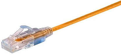 Monoprice Cat6A Ethernet Patch Cable - Snagless RJ45, 550Mhz, 10G, UTP, Pure Bare Copper Wire, 30AWG, 5-Pack, 3 Feet, Blue - SlimRun Series