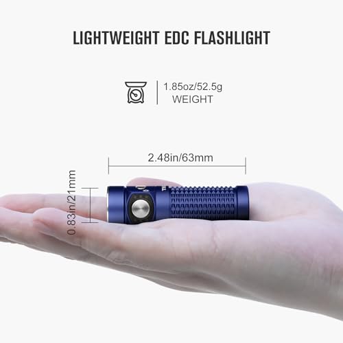 OLIGHT Baton4 Rechargeable EDC Flashlight, LED Pocket Flashlight 1300 Lumens with Magnetic Charging Cable, Small Powerful Bright Flashlight IPX8 Waterproof for Home, Camping and Emergencies (OD Green)