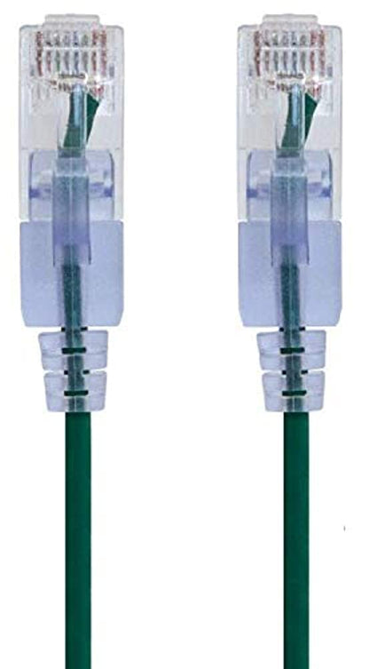 Monoprice Cat6A Ethernet Patch Cable - Snagless RJ45, 550Mhz, 10G, UTP, Pure Bare Copper Wire, 30AWG, 5-Pack, 3 Feet, Blue - SlimRun Series