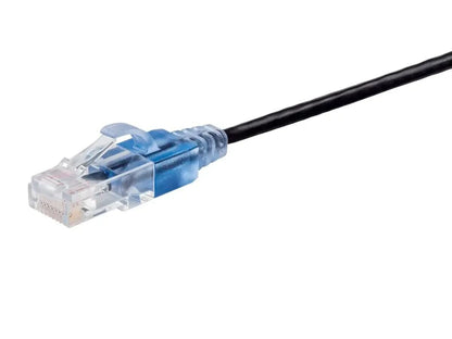 Monoprice Cat6A Ethernet Patch Cable - Snagless RJ45, 550Mhz, 10G, UTP, Pure Bare Copper Wire, 30AWG, 5-Pack, 3 Feet, Blue - SlimRun Series