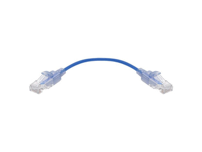 Monoprice Cat6A Ethernet Patch Cable - Snagless RJ45, 550Mhz, 10G, UTP, Pure Bare Copper Wire, 30AWG, 5-Pack, 3 Feet, Blue - SlimRun Series