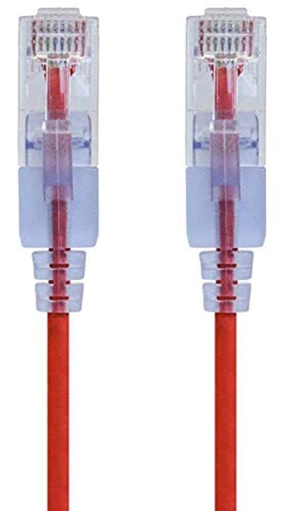 Monoprice Cat6A Ethernet Patch Cable - Snagless RJ45, 550Mhz, 10G, UTP, Pure Bare Copper Wire, 30AWG, 5-Pack, 3 Feet, Blue - SlimRun Series