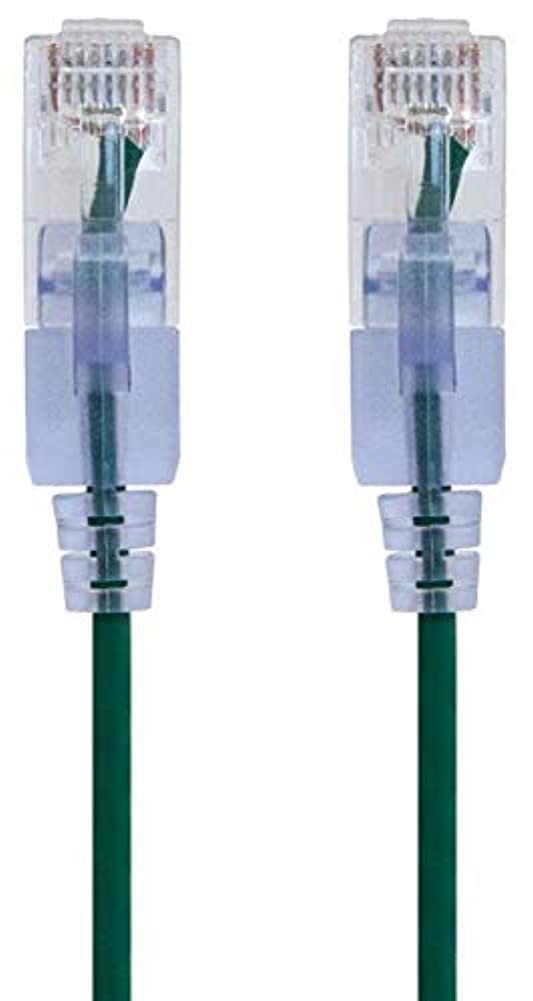 Monoprice Cat6A Ethernet Patch Cable - Snagless RJ45, 550Mhz, 10G, UTP, Pure Bare Copper Wire, 30AWG, 5-Pack, 3 Feet, Blue - SlimRun Series