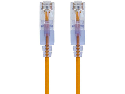 Monoprice Cat6A Ethernet Patch Cable - Snagless RJ45, 550Mhz, 10G, UTP, Pure Bare Copper Wire, 30AWG, 5-Pack, 3 Feet, Blue - SlimRun Series