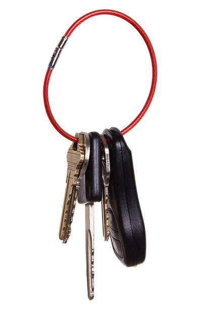 Aeroflex - 7" Inch Red Steel Key Rings/Checklist Rings - 10 Pack