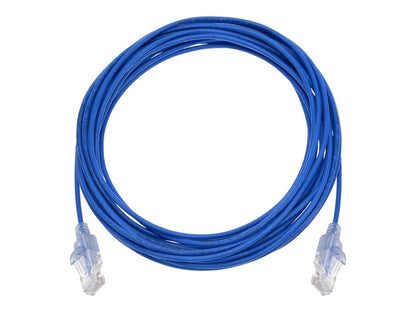 Monoprice Cat6A Ethernet Patch Cable - Snagless RJ45, 550Mhz, 10G, UTP, Pure Bare Copper Wire, 30AWG, 5-Pack, 3 Feet, Blue - SlimRun Series