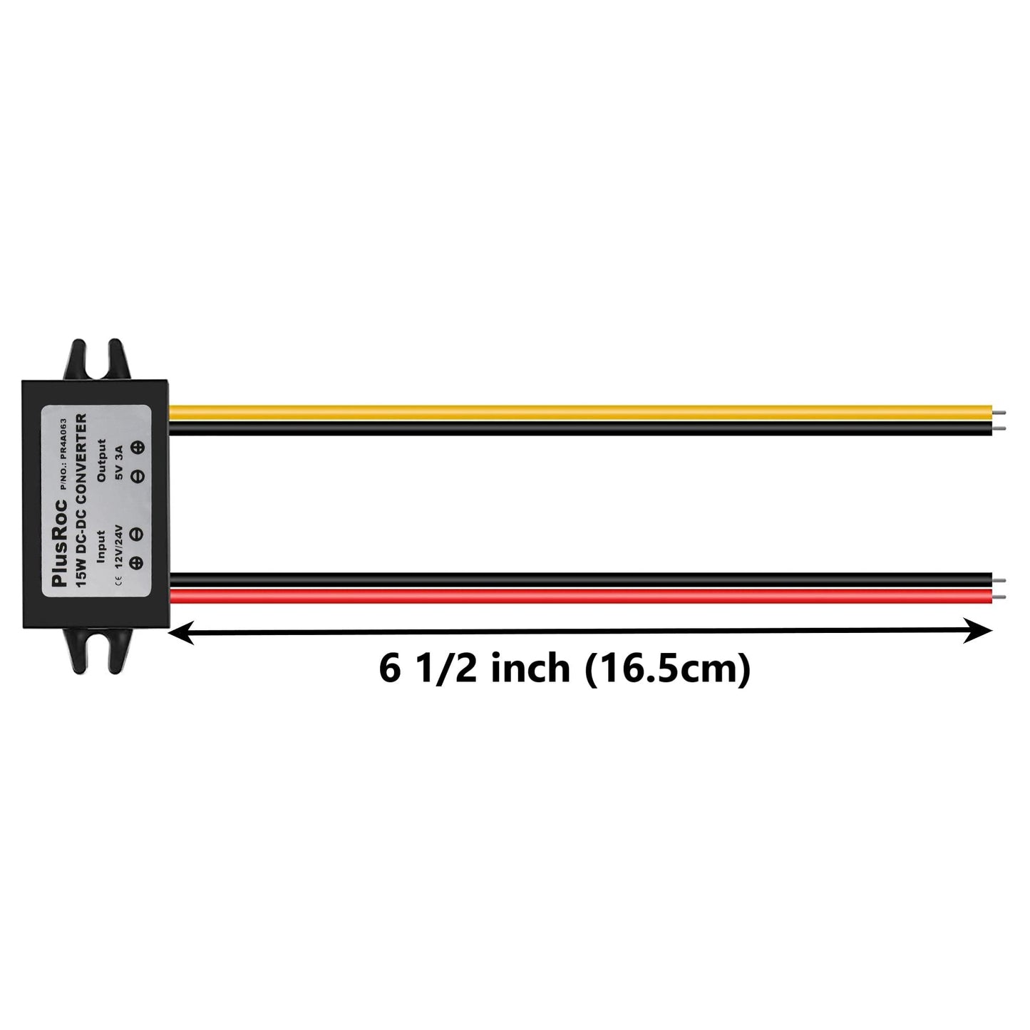 PlusRoc Waterproof 12V/24V to 5V Converter DC-DC Step Down Module Power Adapter Compatible with Raspberry Pi 4, Cellphone, Car (USB Type-C Connector)