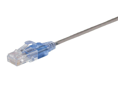 Monoprice Cat6A Ethernet Patch Cable - Snagless RJ45, 550Mhz, 10G, UTP, Pure Bare Copper Wire, 30AWG, 5-Pack, 3 Feet, Blue - SlimRun Series