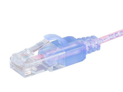 Monoprice Cat6A Ethernet Patch Cable - Snagless RJ45, 550Mhz, 10G, UTP, Pure Bare Copper Wire, 30AWG, 5-Pack, 3 Feet, Blue - SlimRun Series