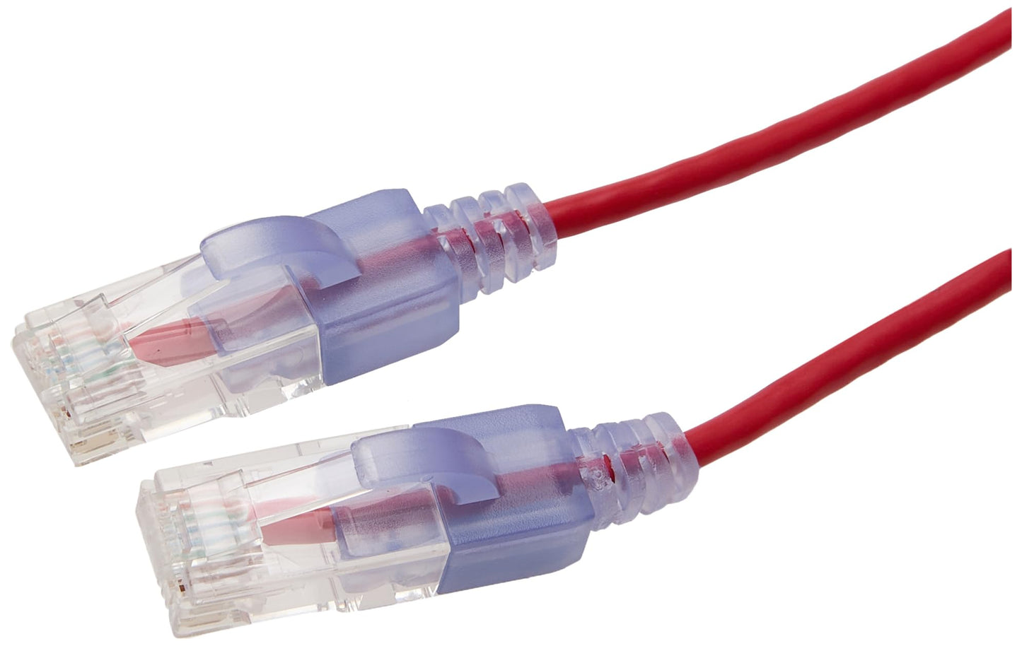 Monoprice Cat6A Ethernet Patch Cable - Snagless RJ45, 550Mhz, 10G, UTP, Pure Bare Copper Wire, 30AWG, 5-Pack, 3 Feet, Blue - SlimRun Series