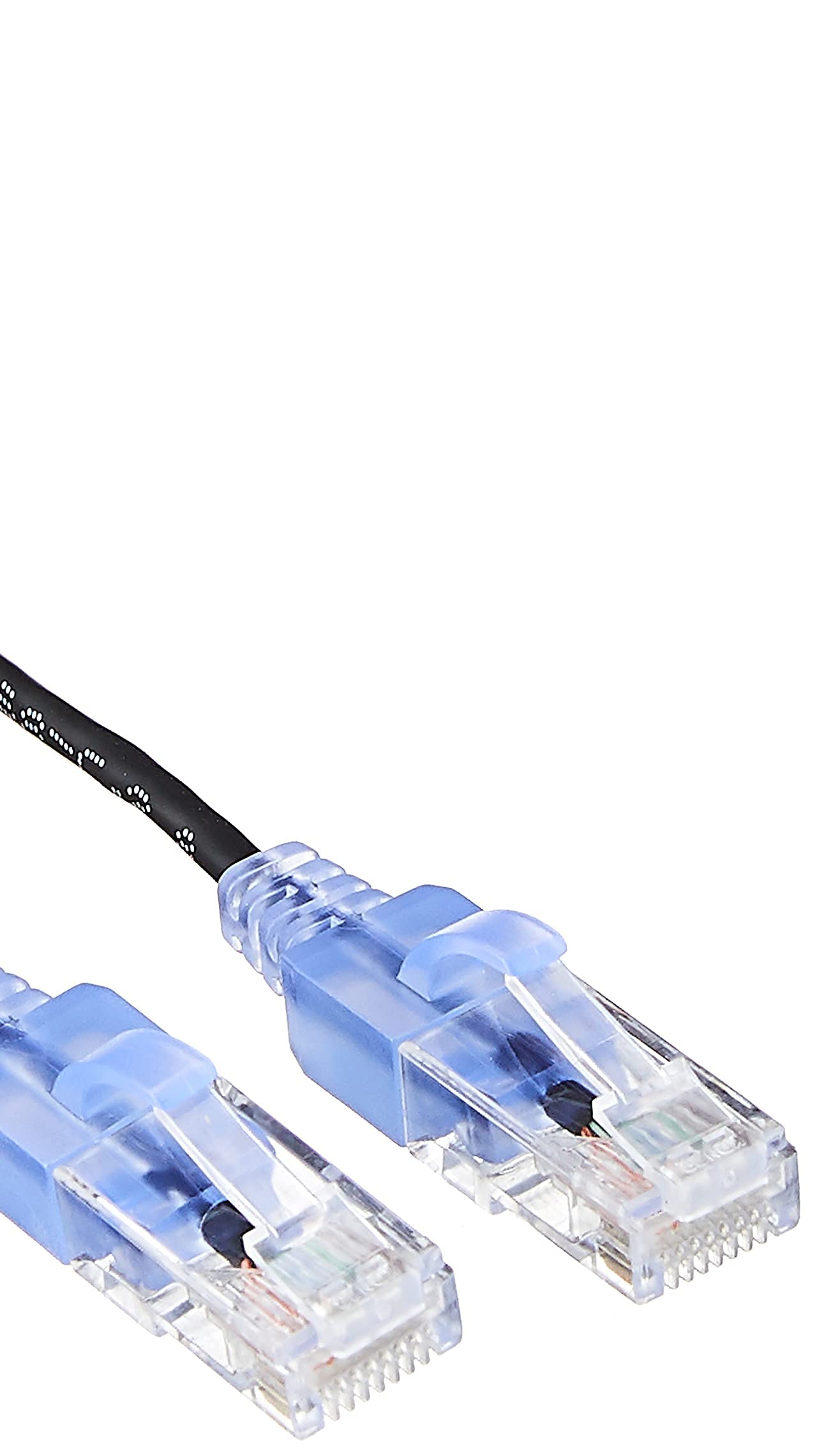 Monoprice Cat6A Ethernet Patch Cable - Snagless RJ45, 550Mhz, 10G, UTP, Pure Bare Copper Wire, 30AWG, 5-Pack, 3 Feet, Blue - SlimRun Series