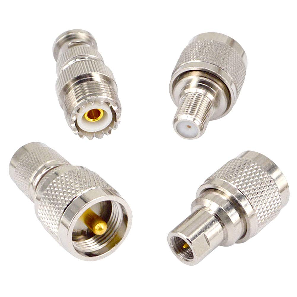 onelinkmore 20 Type Set UHF PL259 SO239 Mini UHF Adapter Kits UHF to SMA/BNC/MCX/FME/F/TNC/Mini UHF RF Coaxial Adapter Male Female Coax UHF VHF HF Radios Adapter Connector Kit …