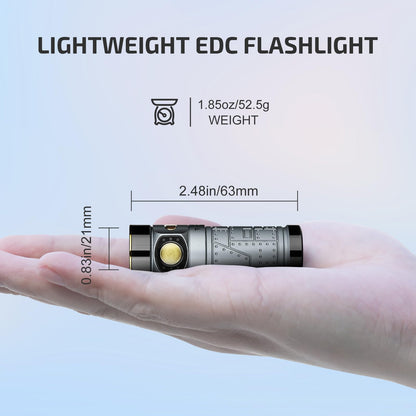 OLIGHT Baton4 Rechargeable EDC Flashlight, LED Pocket Flashlight 1300 Lumens with Magnetic Charging Cable, Small Powerful Bright Flashlight IPX8 Waterproof for Home, Camping and Emergencies (OD Green)