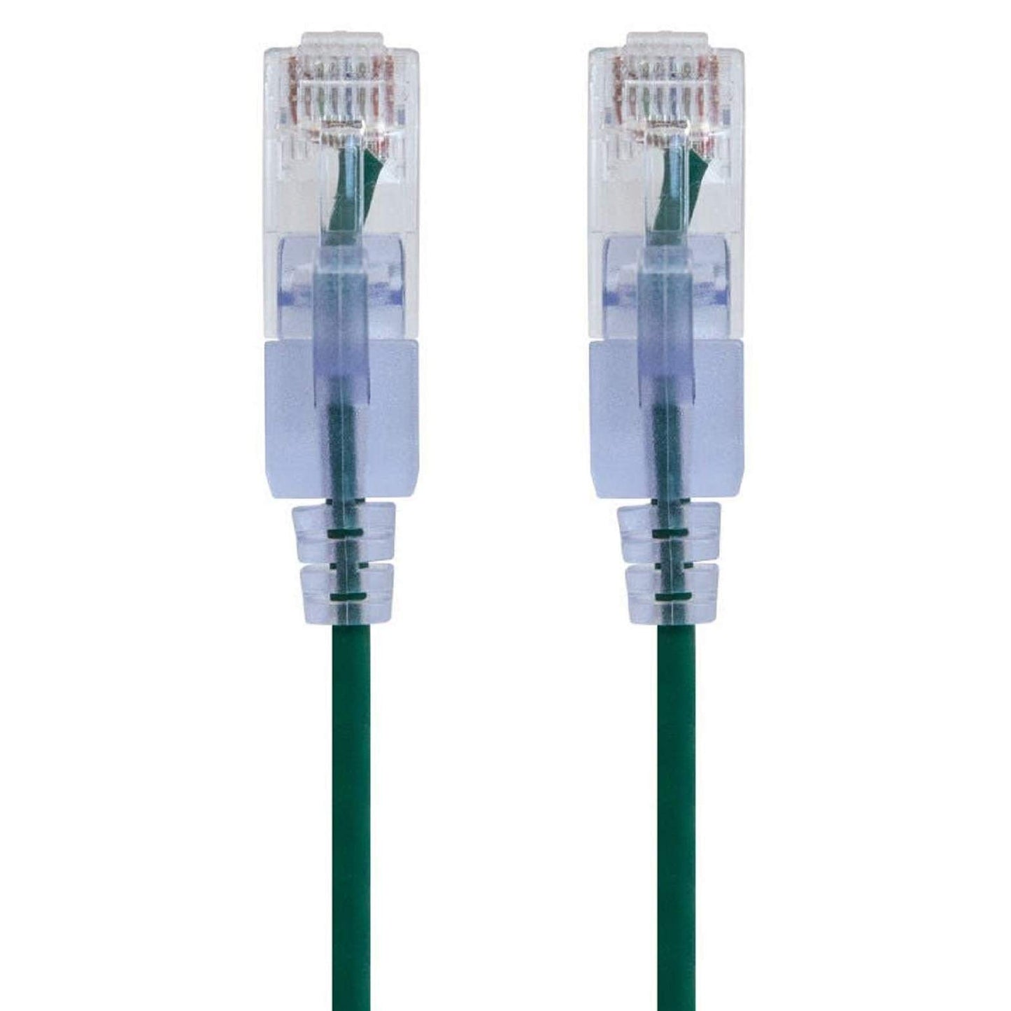 Monoprice Cat6A Ethernet Patch Cable - Snagless RJ45, 550Mhz, 10G, UTP, Pure Bare Copper Wire, 30AWG, 5-Pack, 3 Feet, Blue - SlimRun Series