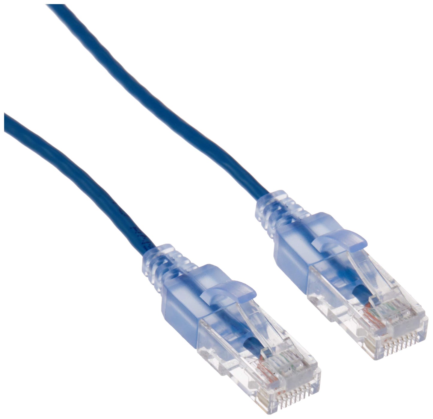 Monoprice Cat6A Ethernet Patch Cable - Snagless RJ45, 550Mhz, 10G, UTP, Pure Bare Copper Wire, 30AWG, 5-Pack, 3 Feet, Blue - SlimRun Series