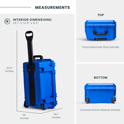 Seahorse 920 Heavy Duty Protective Dry Box Case With Accuform Foam - TSA Approved/Mil Spec / IP67 Waterproof/USA Made for Scuba Gear, Gaming Rigs, Sound Equipment, Travel