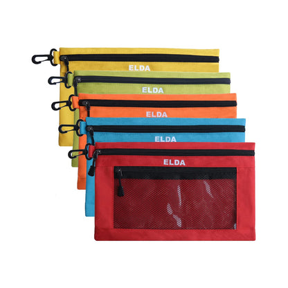 ELDA Tool Bag with Zipper Waterproof Organizer and Storage for Men Heavy Duty Tool Pouch Multi-Purpose Clip on Zipper Pouch Tote Bag,5pack