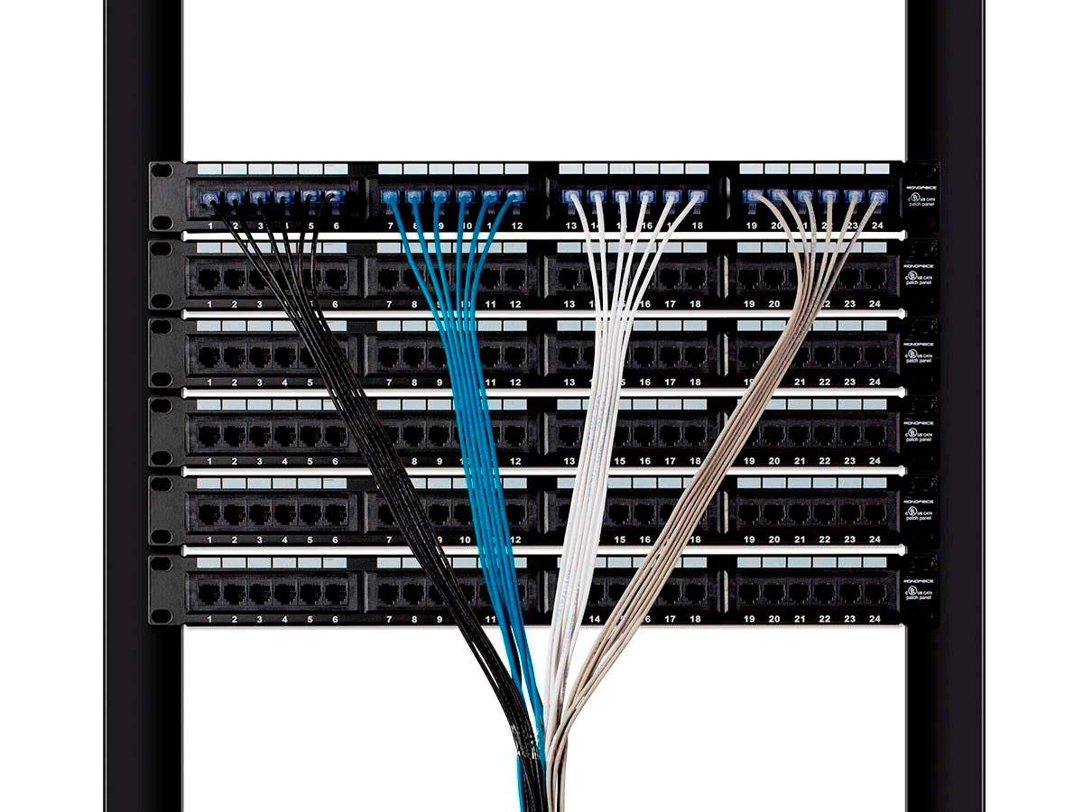 Monoprice Cat6A Ethernet Patch Cable - Snagless RJ45, 550Mhz, 10G, UTP, Pure Bare Copper Wire, 30AWG, 5-Pack, 3 Feet, Blue - SlimRun Series