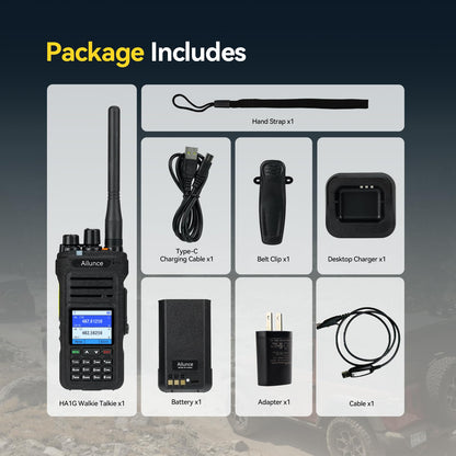 Retevis Ailunce HA1G GMRS Radio, GMRS Handheld Radio, IP67 Waterproof, NOAA, 2800mAh, GMRS Repeater Capable Two Way Radio with USB-C Charging