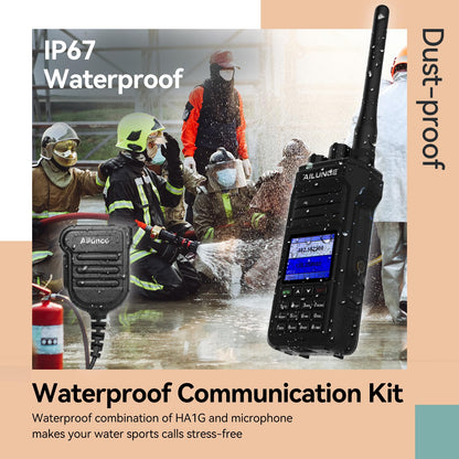 Retevis Ailunce HA1G GMRS Radio, GMRS Handheld Radio, IP67 Waterproof, NOAA, 2800mAh, GMRS Repeater Capable Two Way Radio with USB-C Charging