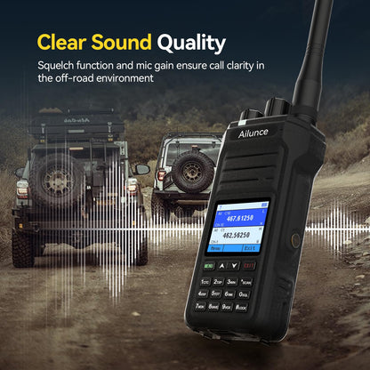 Retevis Ailunce HA1G GMRS Radio, GMRS Handheld Radio, IP67 Waterproof, NOAA, 2800mAh, GMRS Repeater Capable Two Way Radio with USB-C Charging