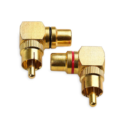 Cable Matters 2-Pack Right Angle RCA Adapter, 90 Degree RCA Adapter