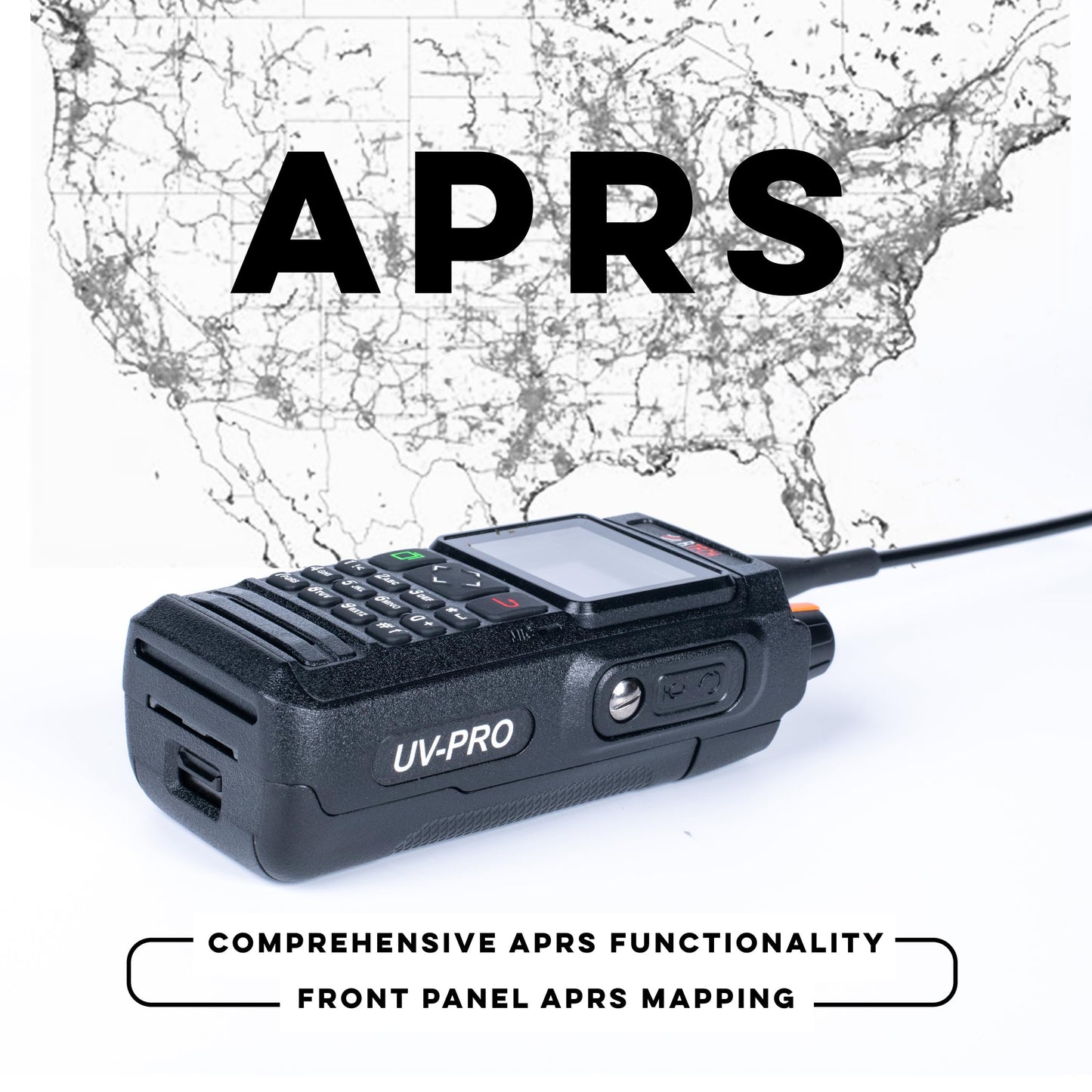 BTECH UV-PRO IP67 Dual Band VHF/UHF Two-Way Radio - APRS, Bluetooth, GPS, Text Messaging, Aviation Band Scanner, NOAA Weather Alerts, USB-C Rechargeable Battery