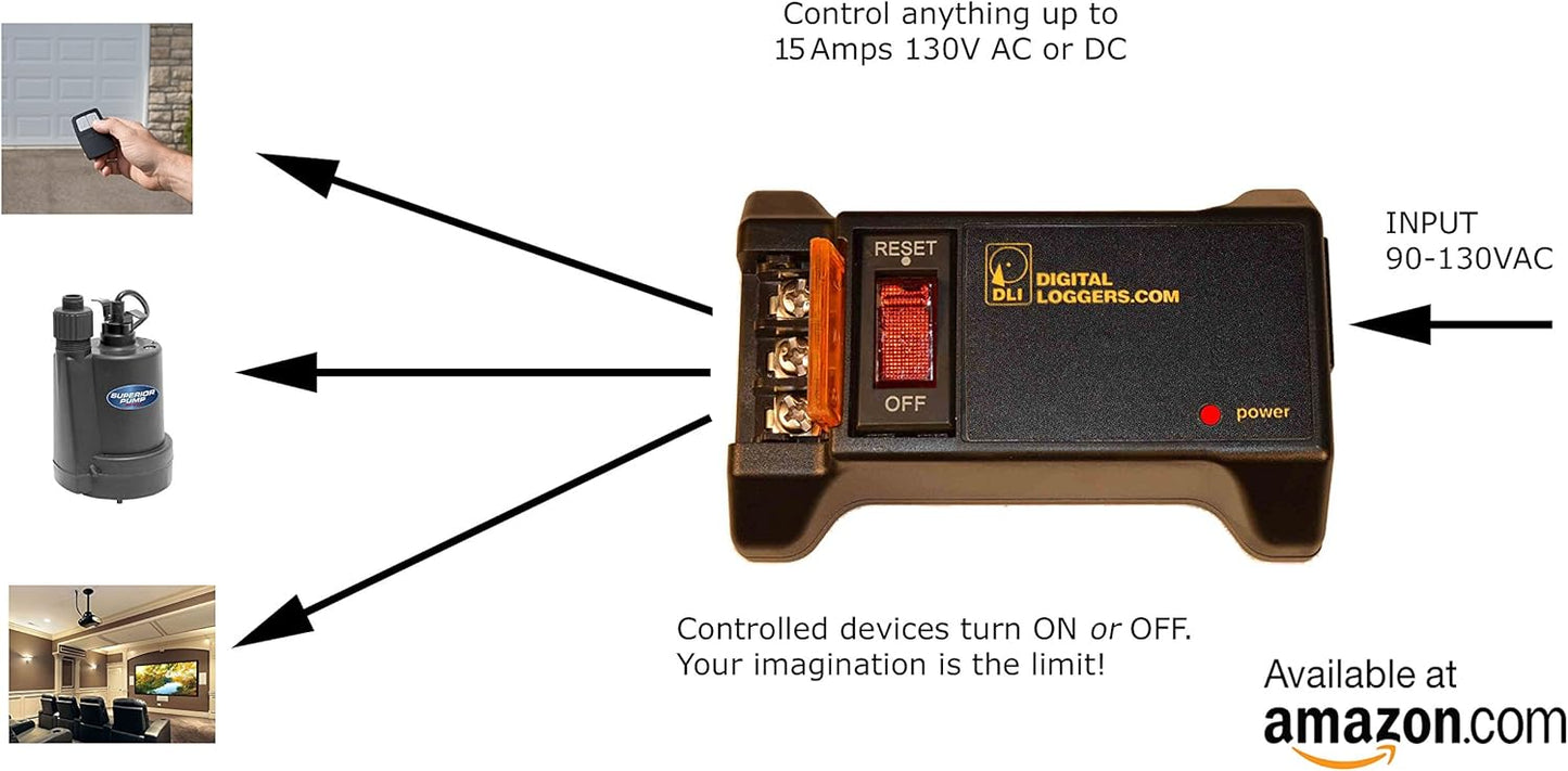 Enclosed AC/DC Power Relay with Protection & De-Bounce. Screw Terminals. 120V Trigger Input.